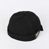 Men's Trendy Brimless Docker Hat Vintage Rolled Edge Skull Cap Adjustable Breathable Sailor Hip Hop Beanie