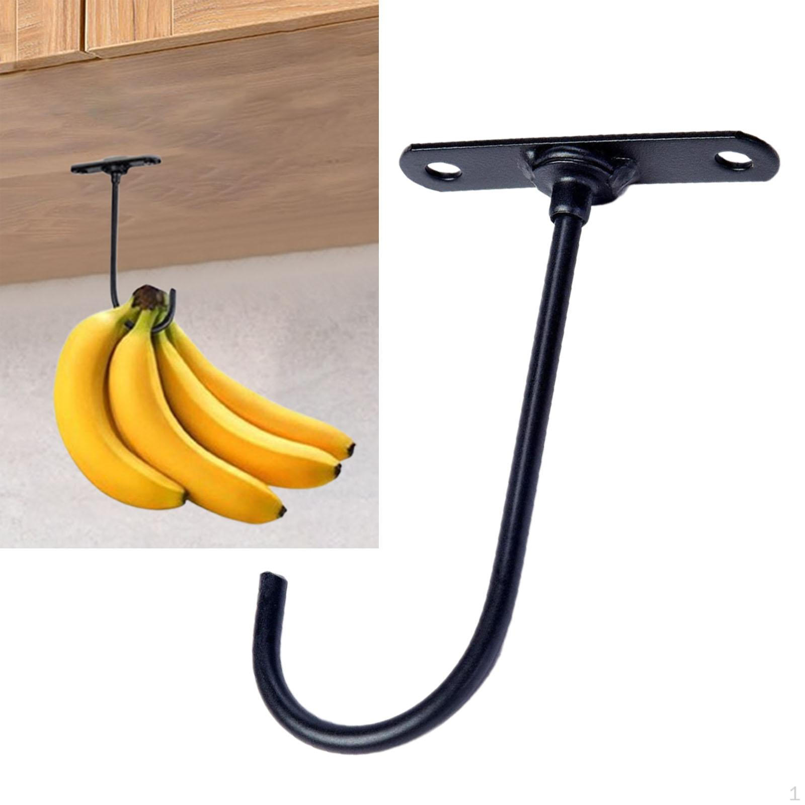 

Banana Hook Hanger with Screws Portable Lightweight Modern Metal Rack under Cabinet for