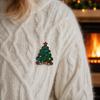Christmas Santa Claus Brooch, Cartoon Xmas Tree Bell Stocking Gift Bag Enamel Pin, Badge Pin for Clothes Bag Hat Scarf Suit