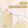 2pcs Neutral Gold Baby Shower Paper Garland, Pre-Assembled Baby Boy Banner Baby Girl Sign Gender Reveal Decorations Various Baby Clothes Banner for