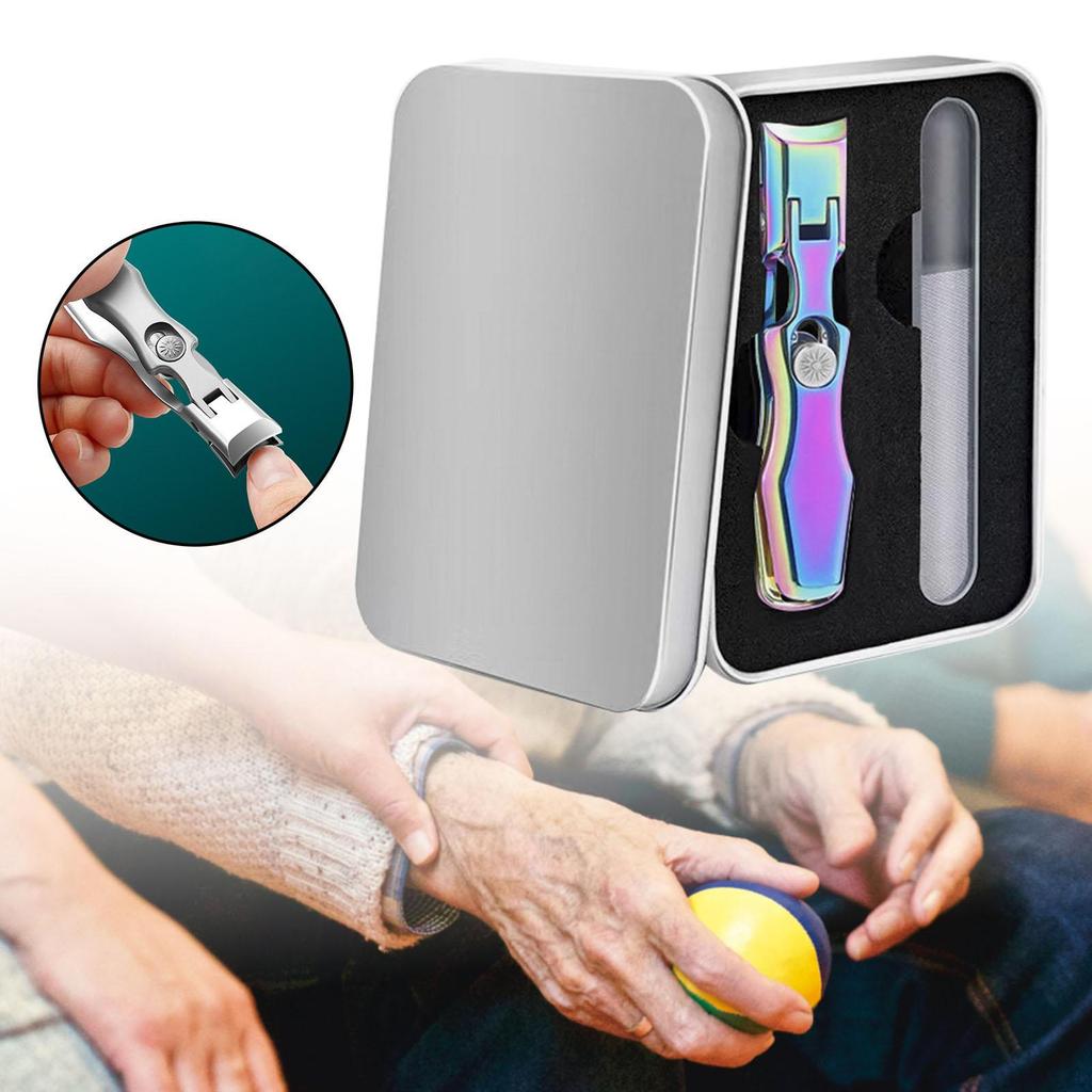 Zestaw 2 w 1 Obcinacz do paznokci Pilnik Wytrzymały Wygodny uchwyt Przenośny Manicure dla mężczyzn kobiet