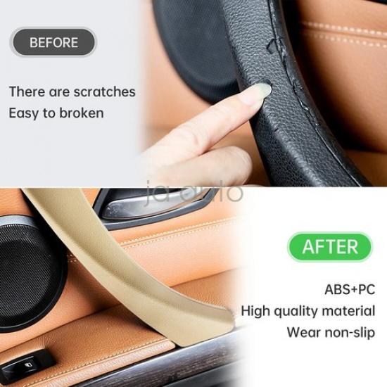 REAR LEFT BEIGE INNER OUTER DOOR PANEL HANDLE PULL TRIM COVER FOR BMW E90 328i