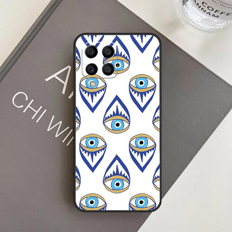 Lucky Eye Blue Evil Eye Print Case For Samsung Galaxy M20 M32 M52 M56 M06 M16 M36 M54 M34 M14 M35 M55 M15 M11 M31 M13 M53