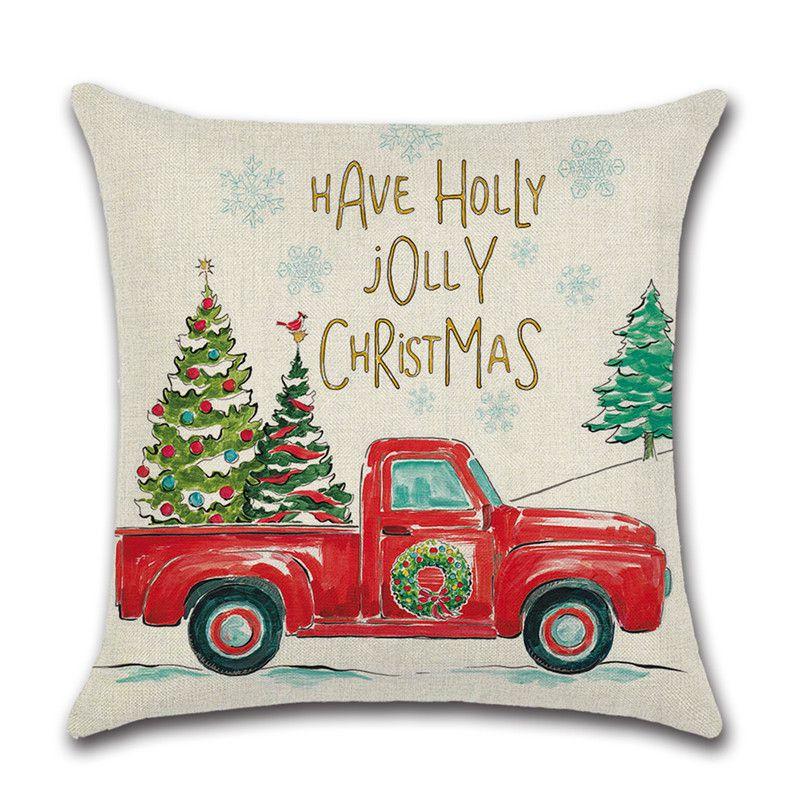 Festive Christmas Cushion Cover Featuring Charming Snowman And Santa Claus Design For Cozy Home Decor