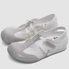 "Ruoji" Skittles~ Ballet Mary Jane Single Shoes Mesh Surface Summer New Thick-soled Forrest Training Shoes Women's Models