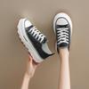 CRLAYDK Classic Canvas Shoes for Women Low Top Casual Platform Sneakers Ladies Printed Fashion Height Increase Walking Tennis