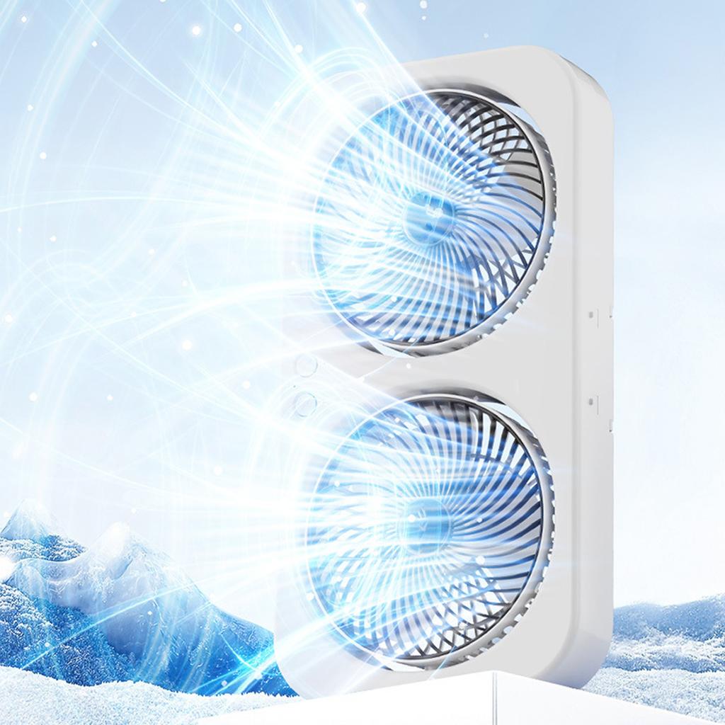 Tabletop Fan Air Circulation Fan Portable Dual Use Rechargeable Brushless Motor Multi Speed Adjustable with USB Cable for Home