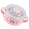 Baby Children Bowl Cartoon 304 Stainless Steel Rice Feeding Bowl with Lid TablewarePink