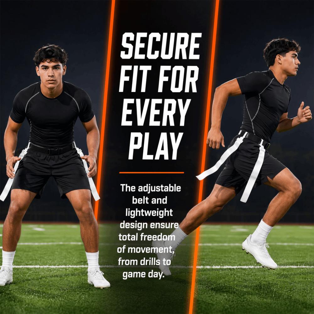 3pcs PP Flag Football Set PVC Adjustable Flag Football Belt Portable Tear Away Belt Training Games