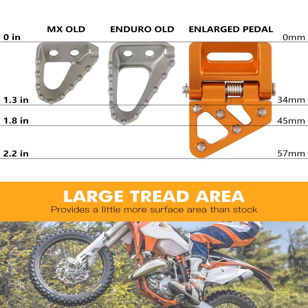 Brake Pedal Plate Shift Lever Tip For KTM EXC 300 EXCF 350 SX 125 SXF 250 SXF 450 XC XCF XCW 500 XCW-F TPi SIX DAYS 2017-2024
