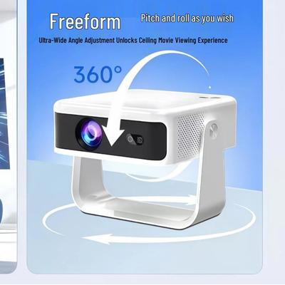Cross-Border C6 HD 1080p LED Projector with Automatic Focus and Gimbal for Home Theater or Office Use