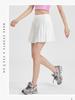 Women's Plus Size Quick-Dry Pleated White Tennis Skirt with Anti-Exposure Shorts