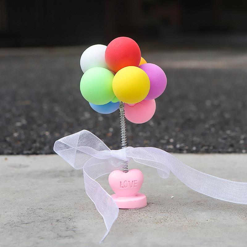 Cute Cartoon Balloon Car Ornament For Car Interior Clay Material