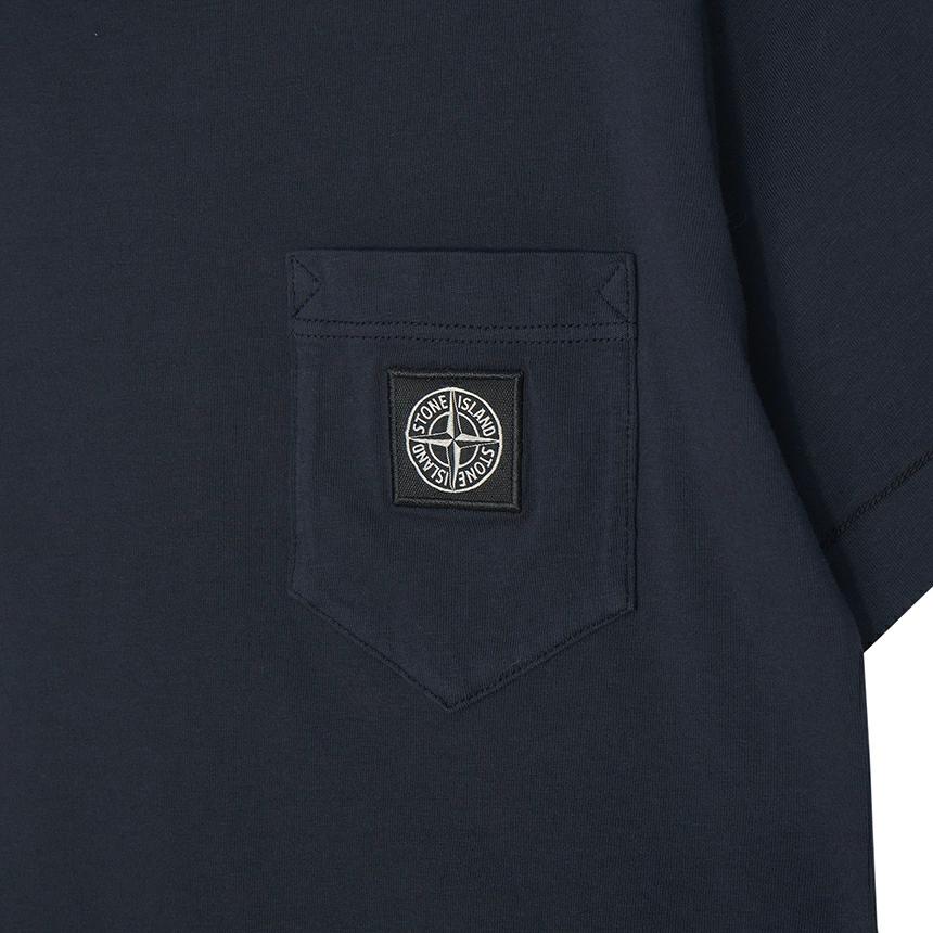 STONE ISLAND T-Shirt Badge Crew Neck Short Sleeve Kids Tops Navy-Blue K1S1621000-04S0047-V0020