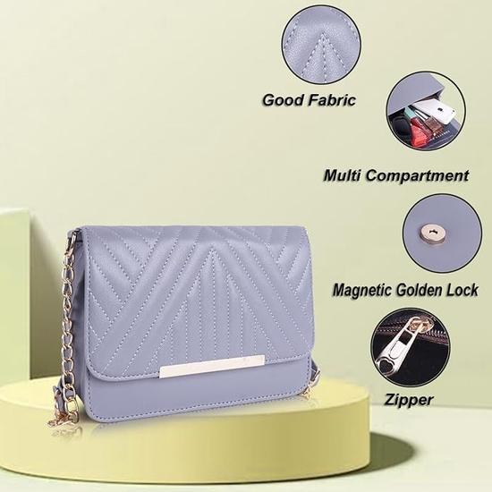 PLANX Synthetic Leather Gorgeous Embroidered Stylish Design Shoulder Crossbody Side Sling Bag For Women