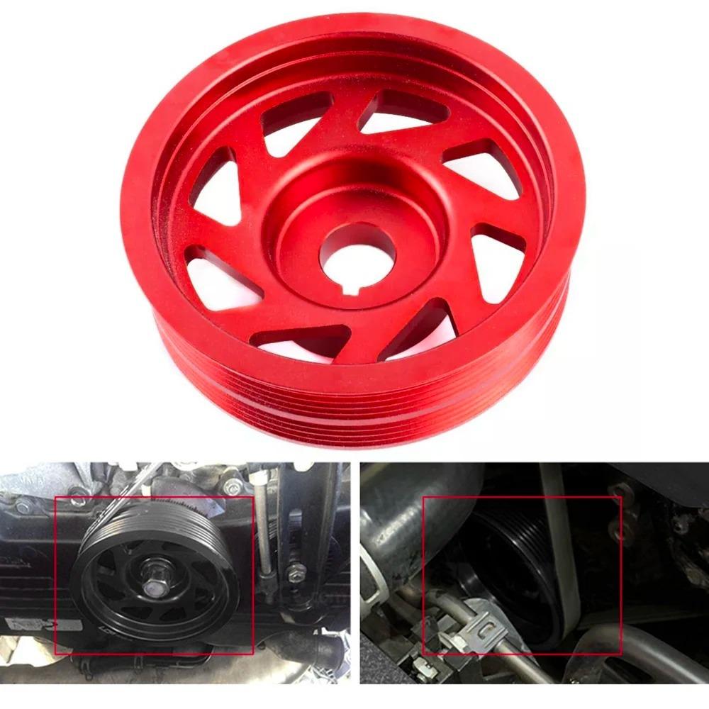 

1pcs Car Crankshafts Pulleys/Aluminum Lightweight Auto Parts For WRX/STI/Legacy Engine Parts Accessories червоний