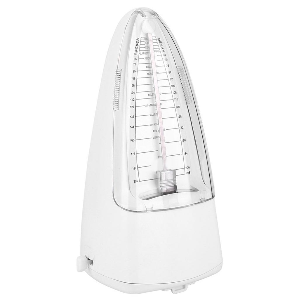 Mechanical Metronome Guitar Piano Drum Instrument Bullet Type Metronome(White)