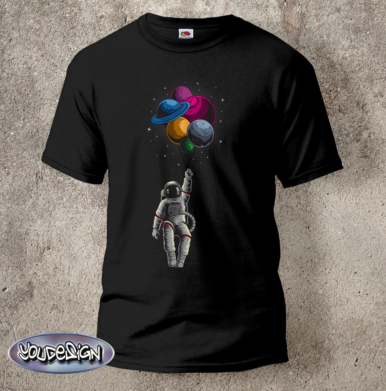 Astronaut T-Shirt Planets Balloon Shirt Gift Fun Fun Space Dope Cult S-5XL XXL