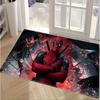 1pc Deadpool Pattern Fleece Doormat | Polyester, Machine Washable, Ideal for Living Room, Bedroom Decor, Adds Practicality and