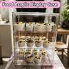 Dustproof Acrylic Display Case Store Dessert Cake Food Pastry Bread Show Rack Blind Box Storage Box Jewelry Sorting Box