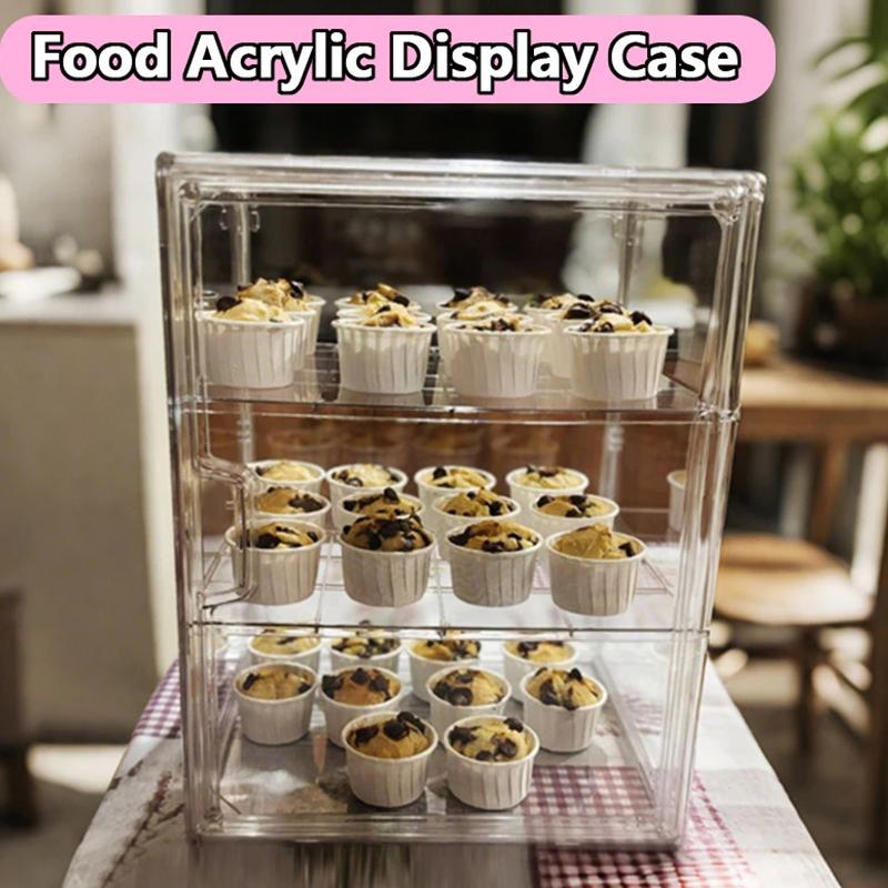 Dustproof Acrylic Display Case Store Dessert Cake Food Pastry Bread Show Rack Blind Box Storage Box Jewelry Sorting Box