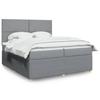 VidaXL Slatted Bed Base with Mattress Light Grey 200x200cm Fabric 3292156