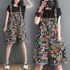 2025 Summer Fashion Print Jumpsuit Shorts Women Casual Loose Denim Short Pans Female