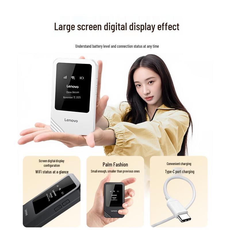 Lenovo Tri-Network Portable Wi-Fi 6 Router