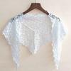 Sheer Mesh Floral Lace Scarf Hollow Design Crochet Headscarf Cute Beach Hair Band  Beach Outfits