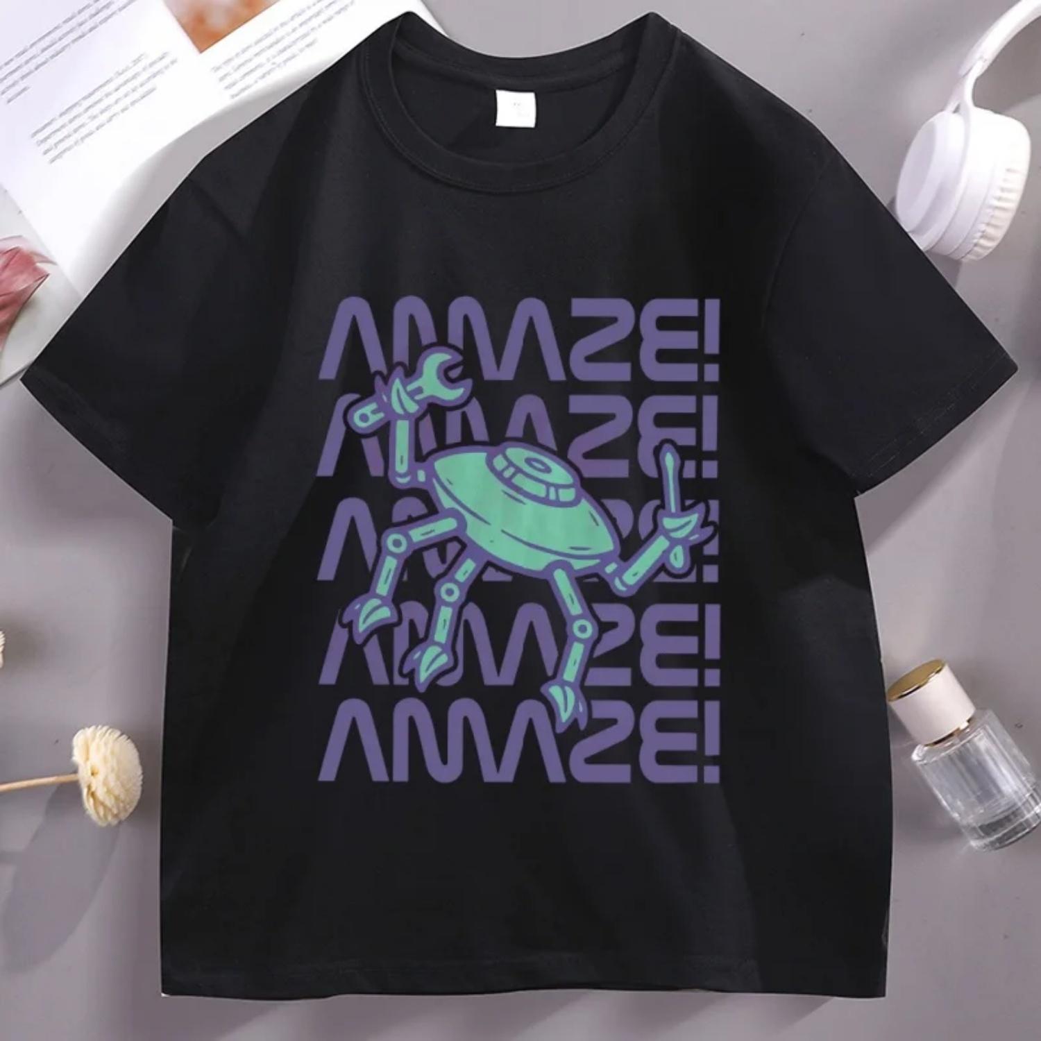 

Project Hail Mary AMAZE T-shirt Men and Women Summer Cotton Clothing Casual Fashion Round Neck Short Sleeved Tee Streetwear S чёрный