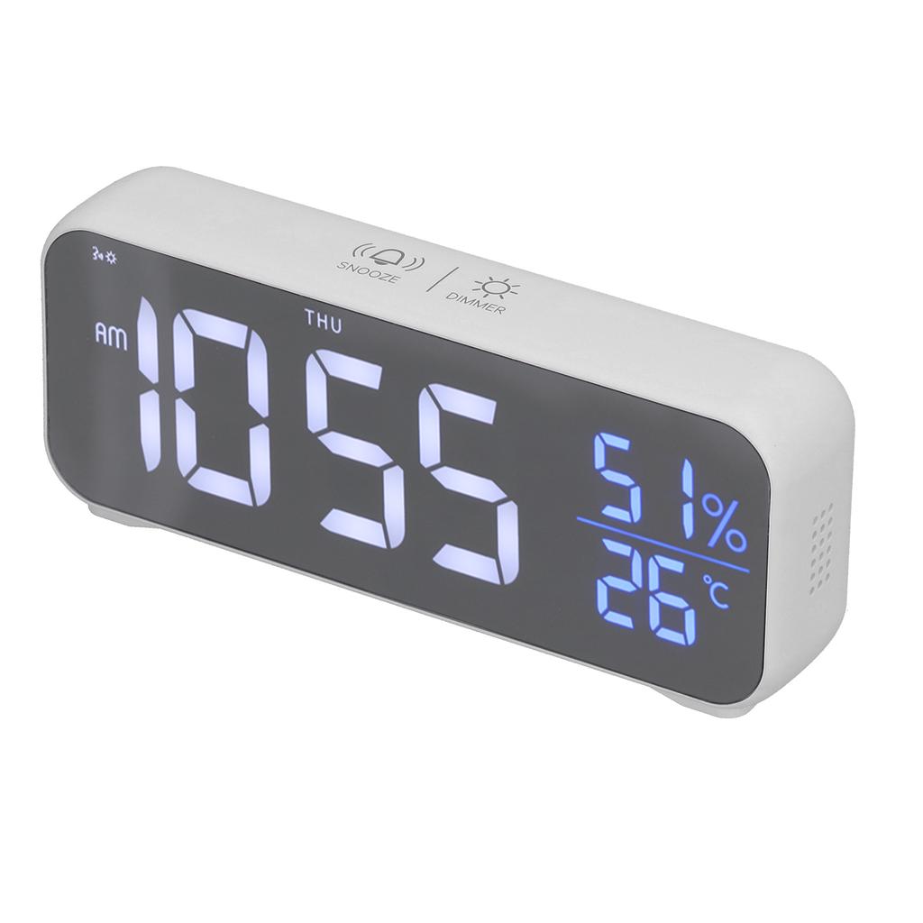 Digital Alarm Clock LED Digital Music Alarm Clock USB Charging Electronic Clock Temperature Display
