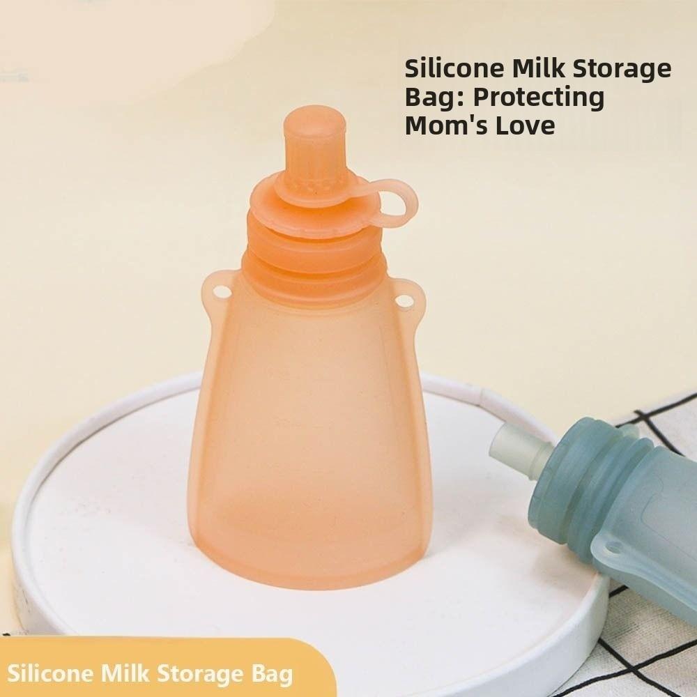 Refillable Silicone Baby Food Pouch Reusable Baby Food Container Milk Storage Bag  Breast Milk