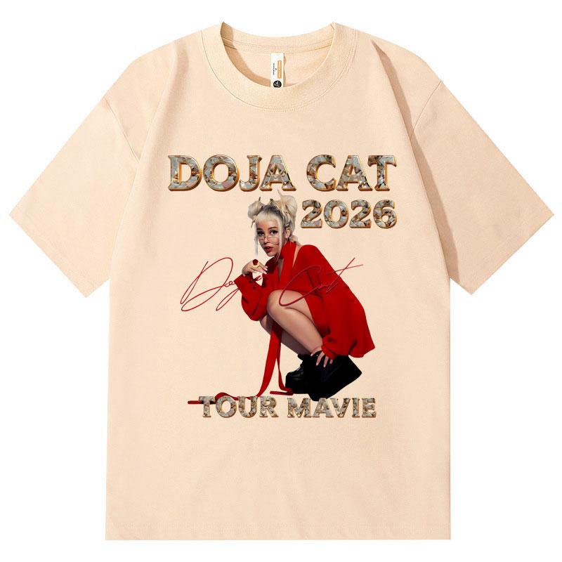 Doja Cat Ma Vie World Tour 2026 T Shirt Unisex WoUnisex Clothing Fashion Hip Hop Tshirt Summer Casual Cotton Short Sleeve Tshirts