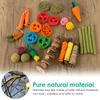 28Pcs Hamster Chew Set Wood Pet Rabbit Guinea Pig Dragon Cat Fun Toy Interaction Rabbit Tooth Grinding Set Small Pet Supplies