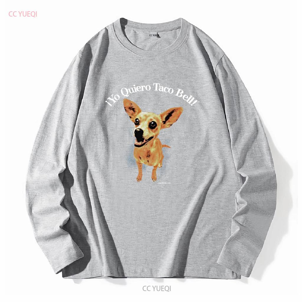 Rara Camiseta Vintage 1998 Yo Quiero Taco Bell Restaurante Cachorro Chihuahua Nice XL manga longa ou curta vintage Lavada Confortável