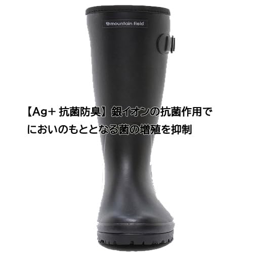 Moonstar MF03RL Rain Boots, Black, Size 23.0 cm, 2E