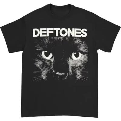 Deftones Qualitäts-T-Shirt Mode Damen Kurzarmshirt Punk Musikstil Metal Bequemes Leichtes T-Shirt