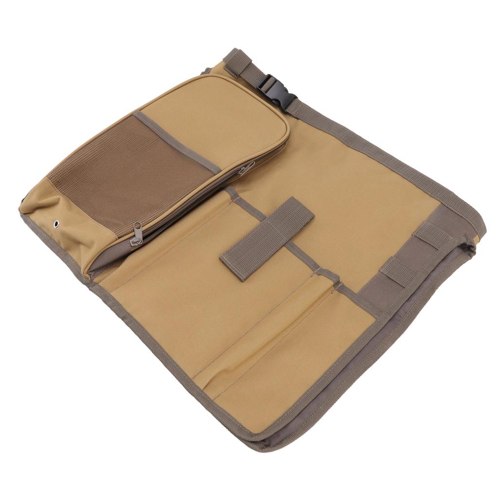 Bucket Organization Bag Round Shape Large Capacity Portable Handle Khaki Outdoor Bucket Tool Bag