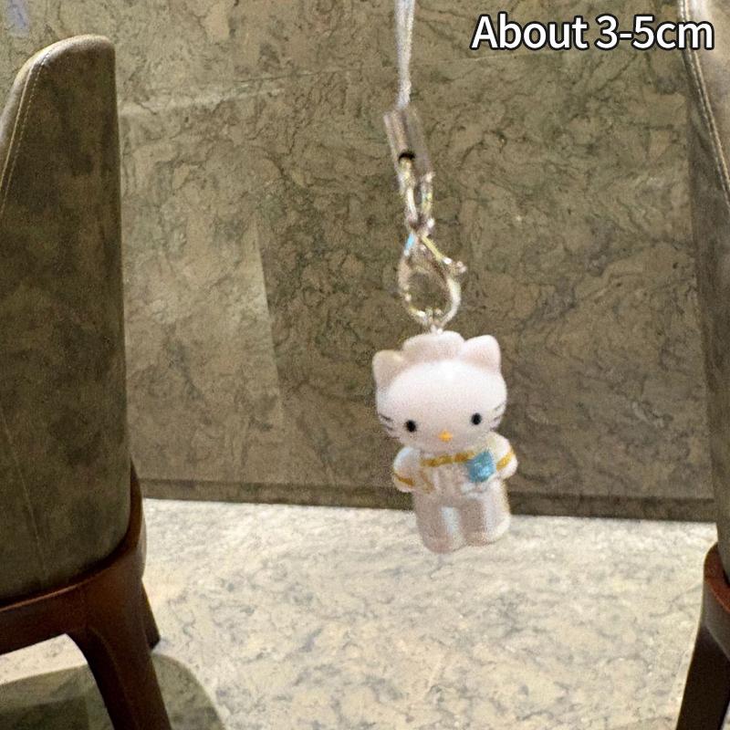 1 OR 10 PIECES Sanrio Hello Kitty Key Rings Chocolate Mushroom Hellokitty Japanese Charms Y2K Phone Chain Decoration Pendant Girls Present
