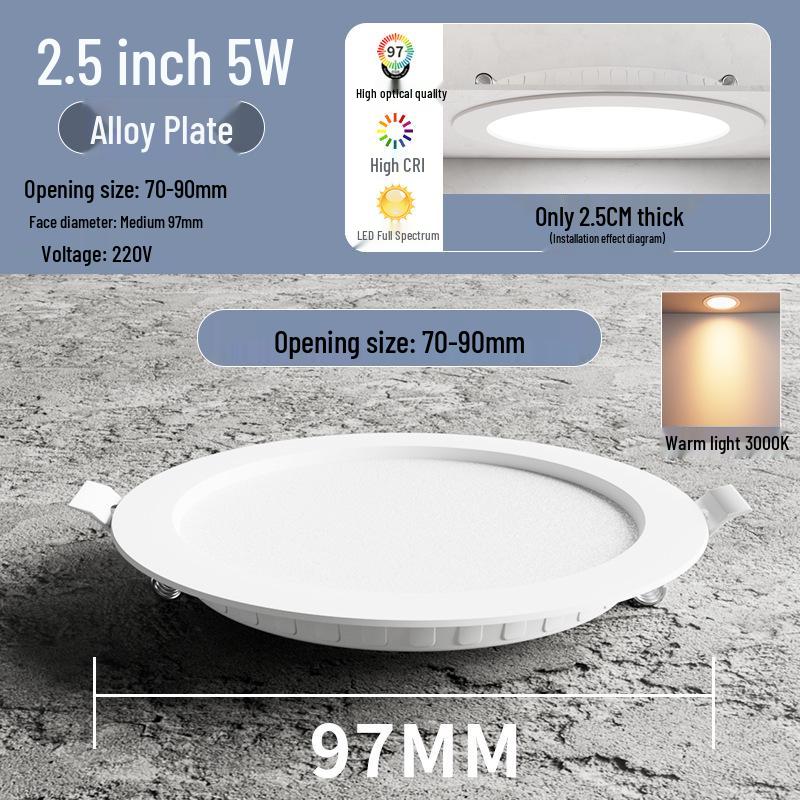 Ultra-Thin LED Downlight: 4-6 Inch Recessed Ceiling Spotlight
