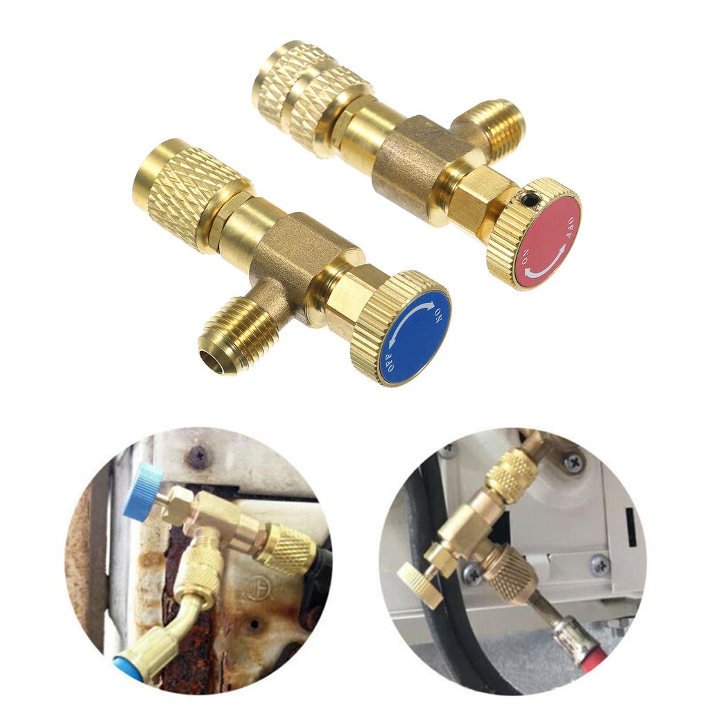 R12 R410 Refrigerant Charging Valve, Conditioning Refrigerant Liquid Valve Copper Control Valves Copper and Valve