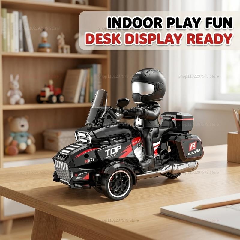 Přenosné KF35 Mini 3kolové RC auto 1:Vysokorychlostní driftovací hračka auto v měřítku 43 s LED světly 2,4G dálkové ovládání Terénní závodní dárky pro děti Přineste panenku