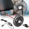 3 Speed USB Rear Seat Fan Auto Air Circulator 360° Rotating Ventilation for Car Truck Vehicles Portable Electric Cooling Blower