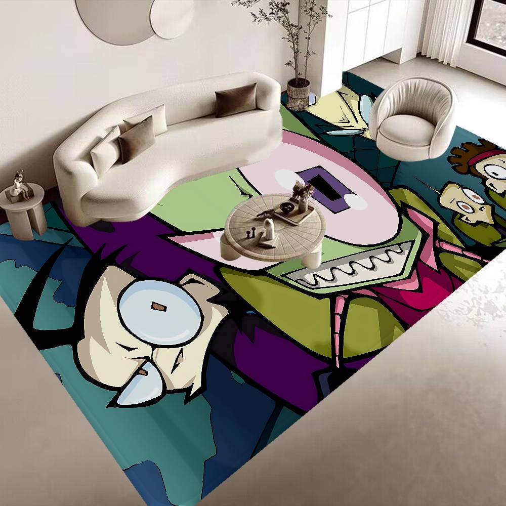 Invader Zim Cartoon Anime Floor Mat Floor Mat Rectangle Anti-slip Home Soft Badmat Front Door Indoor Outdoor Mat Welcome Doormat
