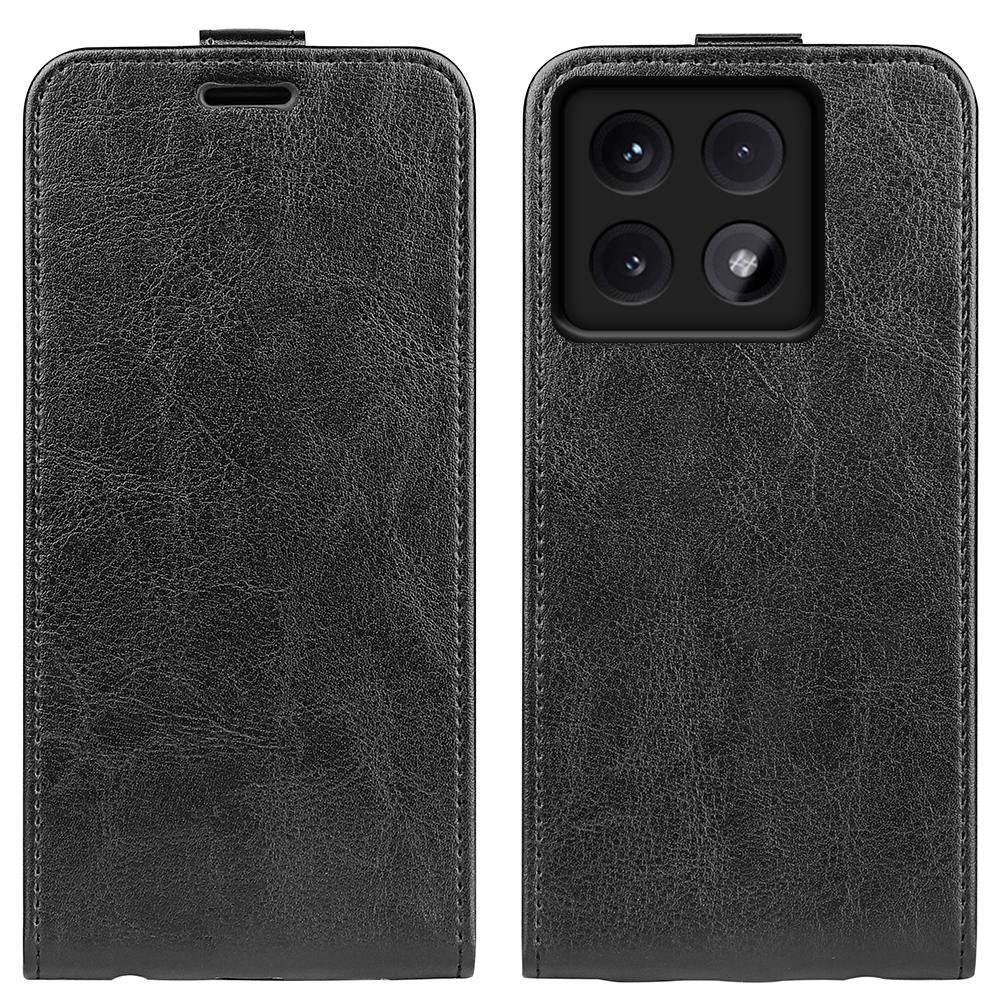 

Чехол для Xiaomi 14T с отделениями для карт, кожаный чехол-книжка с вертикальным откидыванием для телефона Black