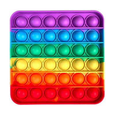 ROBOT PLAZA Push Pop Bubble Toy Educational Toy Stress Relief Washable Squishy Toy Boys Girls Adults Children's (Square)