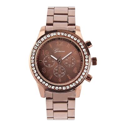 Three Eyes  Diamond Watch  Women's Alloy Steel Strap Quartz Watch