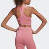 adidas X Stella McCartney Zusammenarbeit Einfarbig Zerrissenes Stretch Crop Sport Tanktop Damen Tops Rosa HD9071
