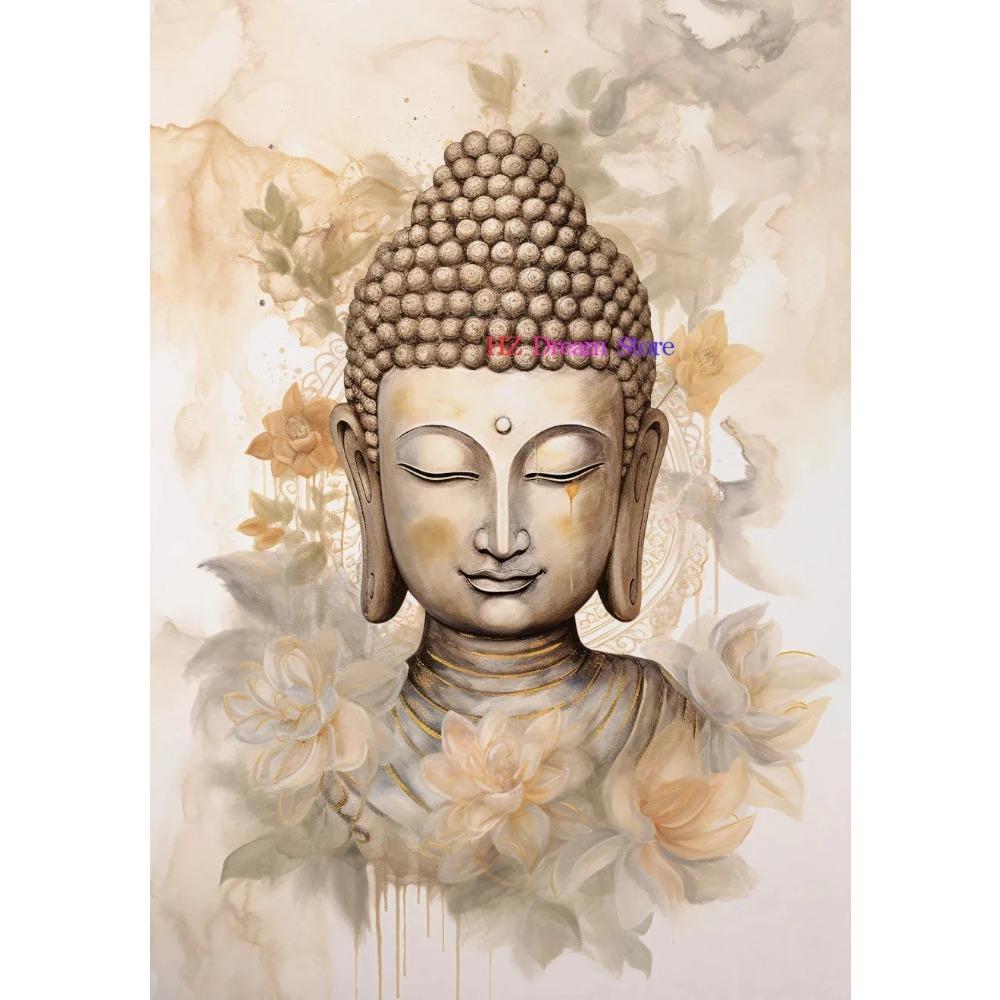 Zen Yoga Meditation Spiritual Vintage Wall Art Poster Print Canvas Painting for Room Home Decor Tree of Life Buddha Lotus Flower