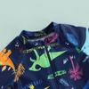 Toddler Boys One-Piece Swimsuit, Summer Short Sleeve Cartoon Animal Sun Protection Bathing Suit